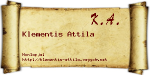 Klementis Attila névjegykártya